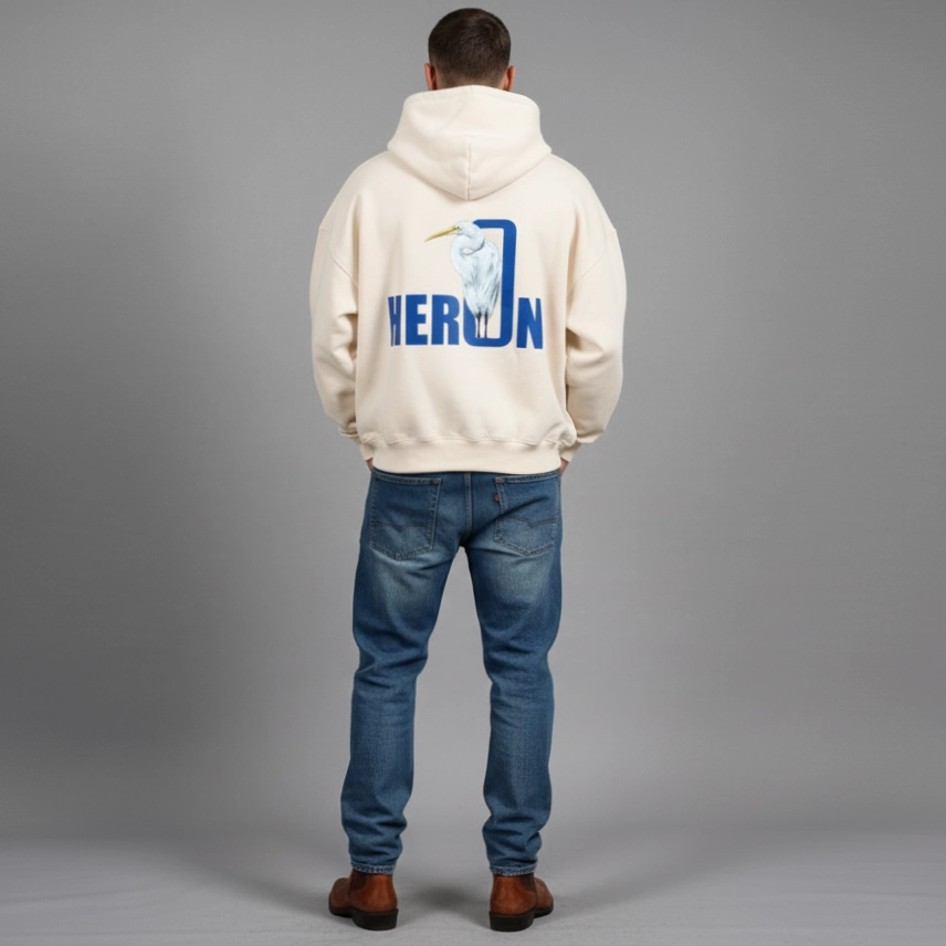 Heron Bird Men Hoodie