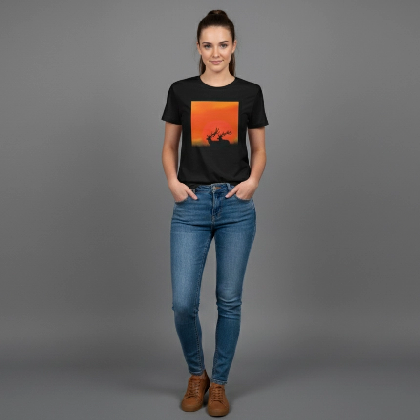 Deer Friendship Women Regular Fit T-Shirt