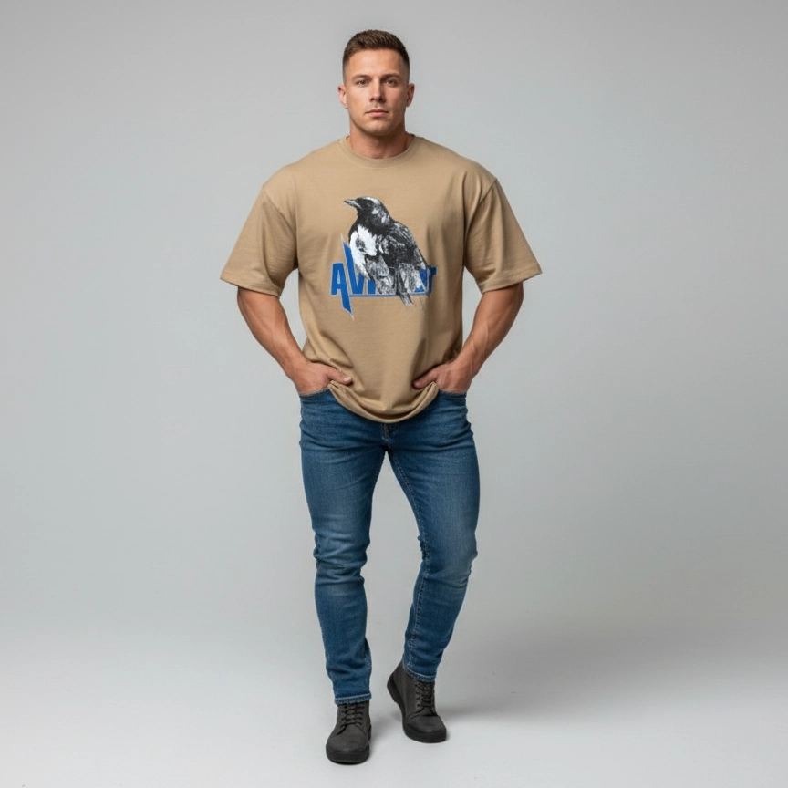 Aviator Bird Men Oversize Fit T-Shirt