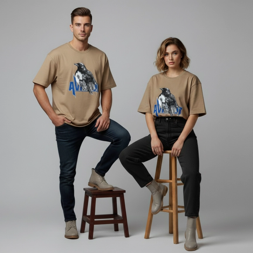 Aviator Bird Unisex Oversize Fit T-Shirt