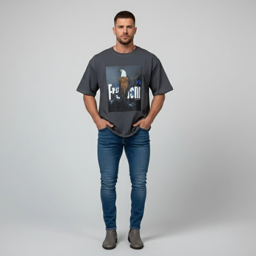 Eagle Freedom Men Oversize Fit T-Shirt