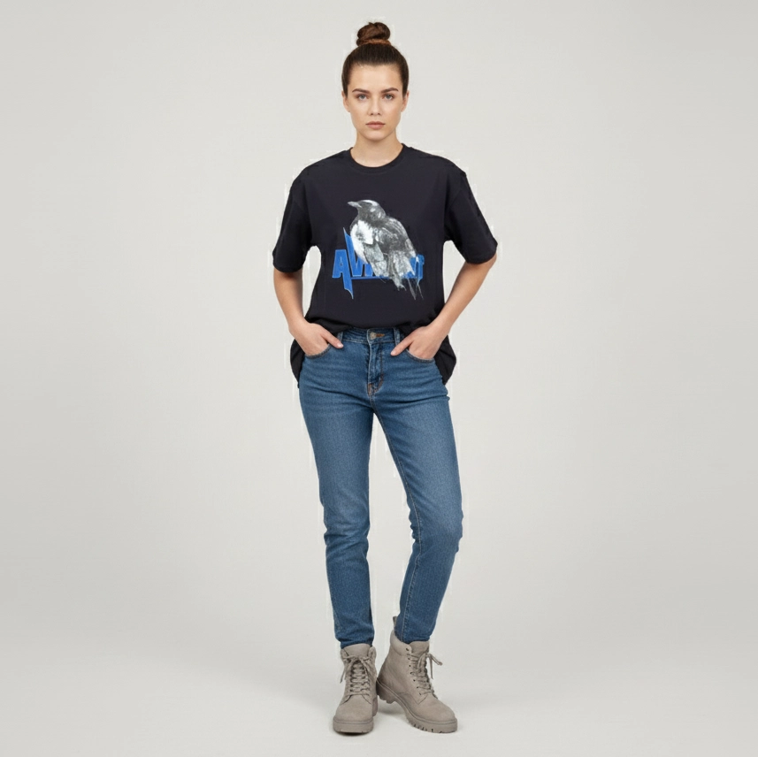 Aviator Bird Women Oversize Fit T-Shirt